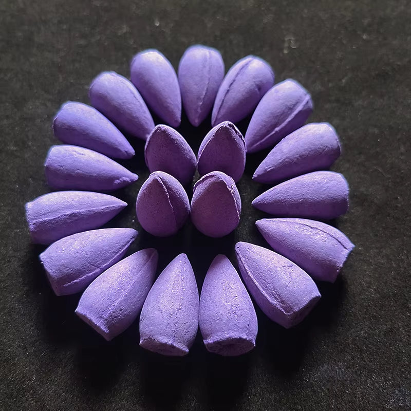 FY 20Pcs/Bag 2.7Cm Natural Cone Fragrance Reflux Tower Incense for Backflow Burner Yoga Meditation Aromatherapy Home Fragrance