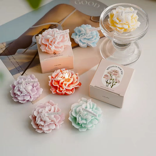 1 Carnation Scented Candle, Suitable for Valentine'S Day and Mother'S Day, Gift Matching, Banquet/Party, Holiday Celebrations