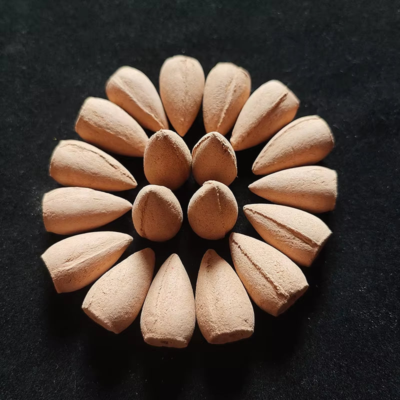 FY 20Pcs/Bag 2.7Cm Natural Cone Fragrance Reflux Tower Incense for Backflow Burner Yoga Meditation Aromatherapy Home Fragrance