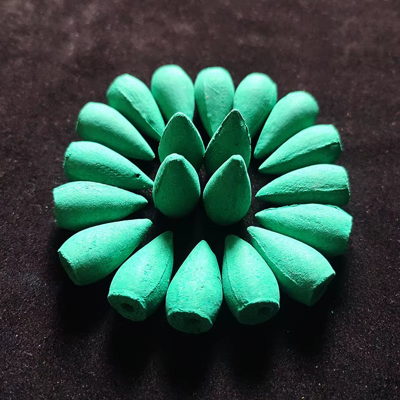 FY 20Pcs/Bag 2.7Cm Natural Cone Fragrance Reflux Tower Incense for Backflow Burner Yoga Meditation Aromatherapy Home Fragrance
